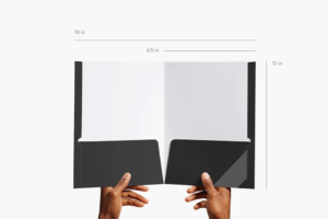 9.5x12 presentation folder ai die-cut template free download