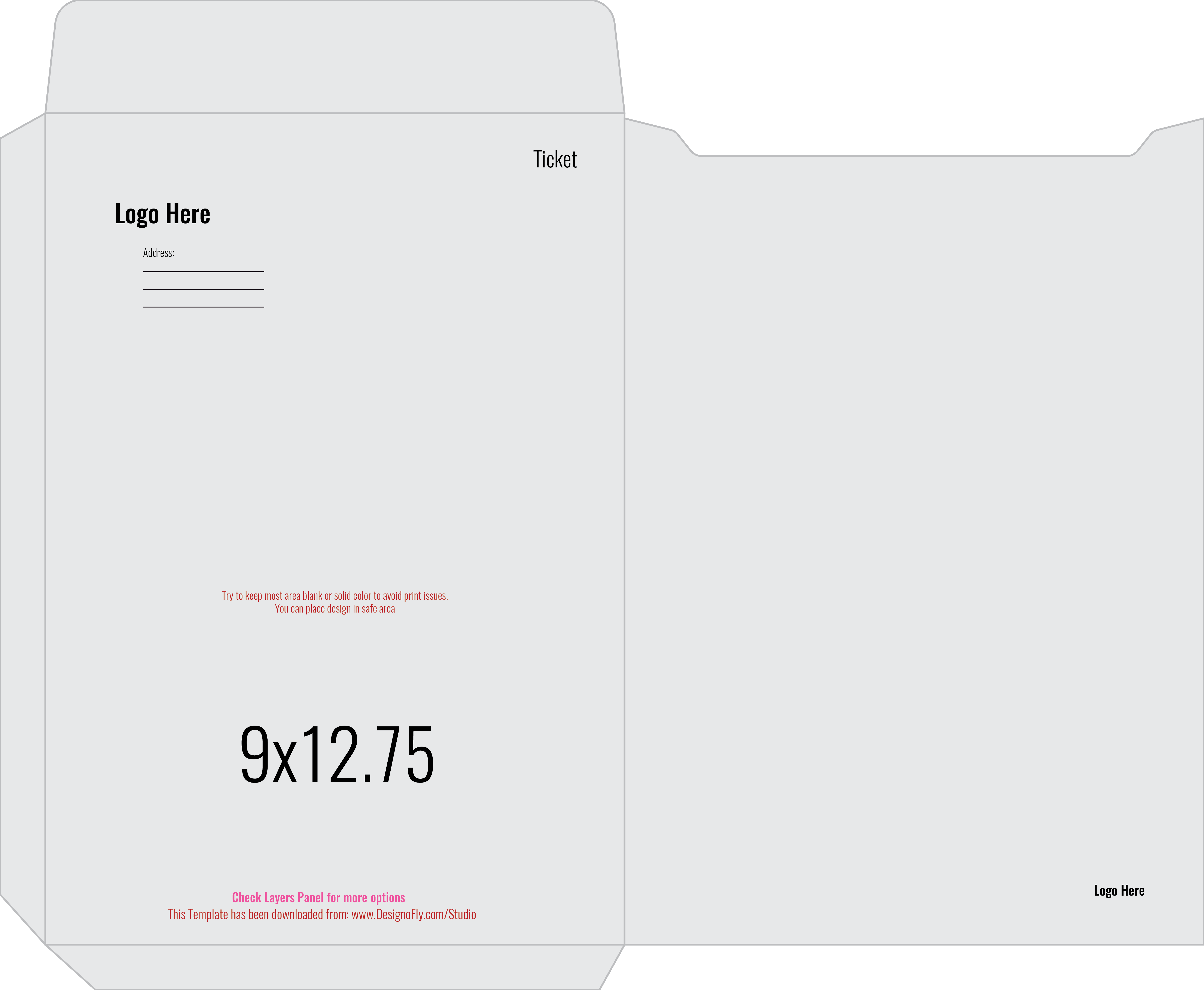 Free Editable C4 Envelope Template (Die Cut, AI Format)