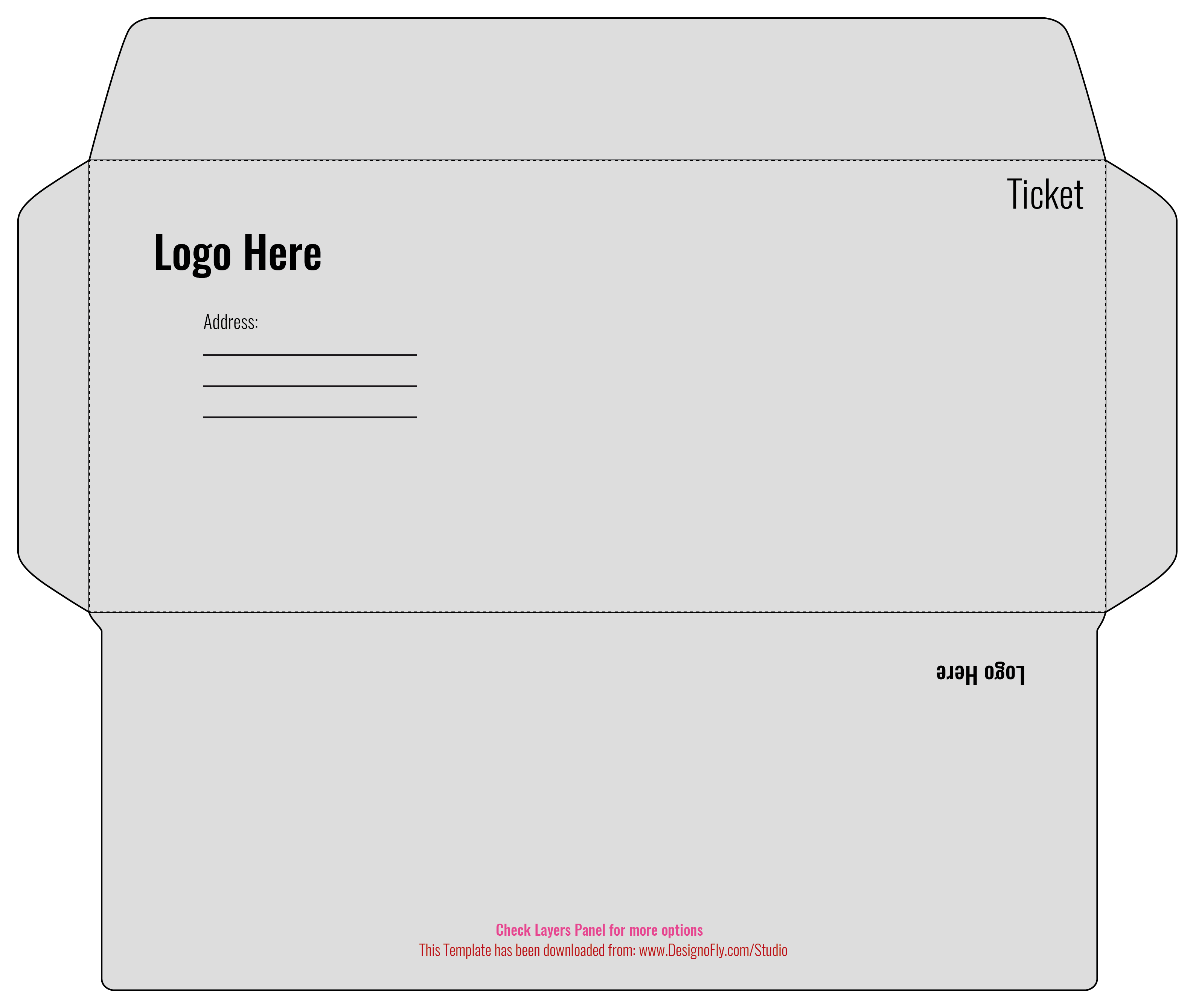 Free Editable Envelope Template (DL 9×4 Die Cut, AI Format)