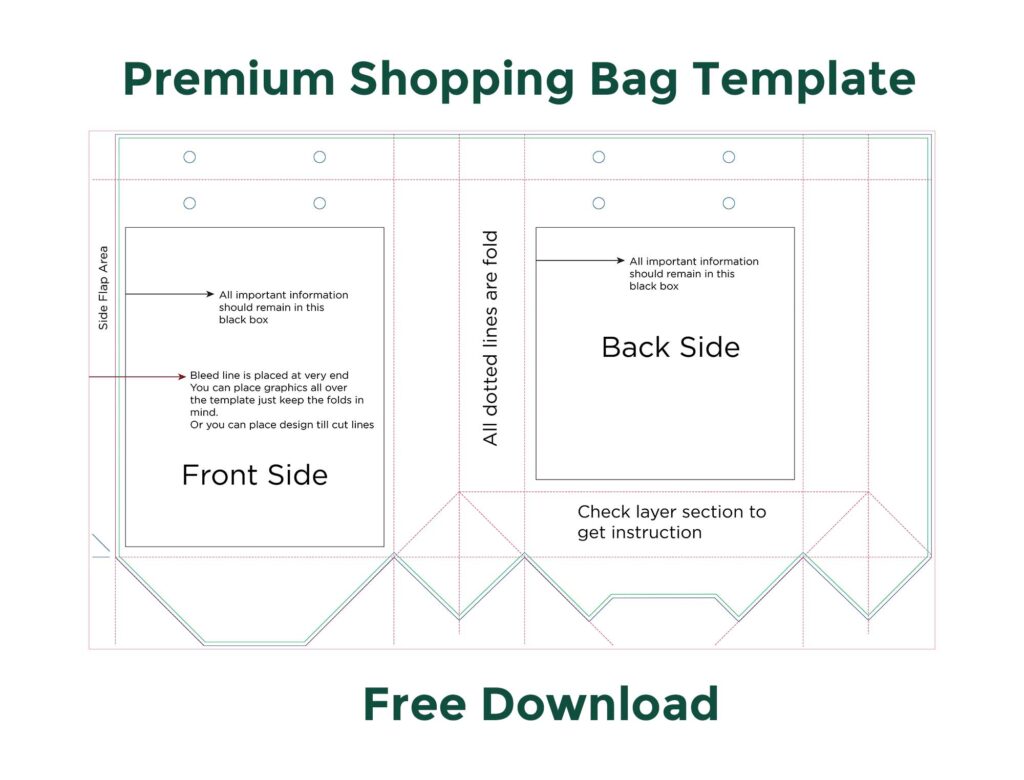 shopping bag template free download