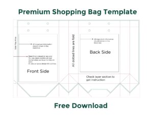 shopping bag template free download