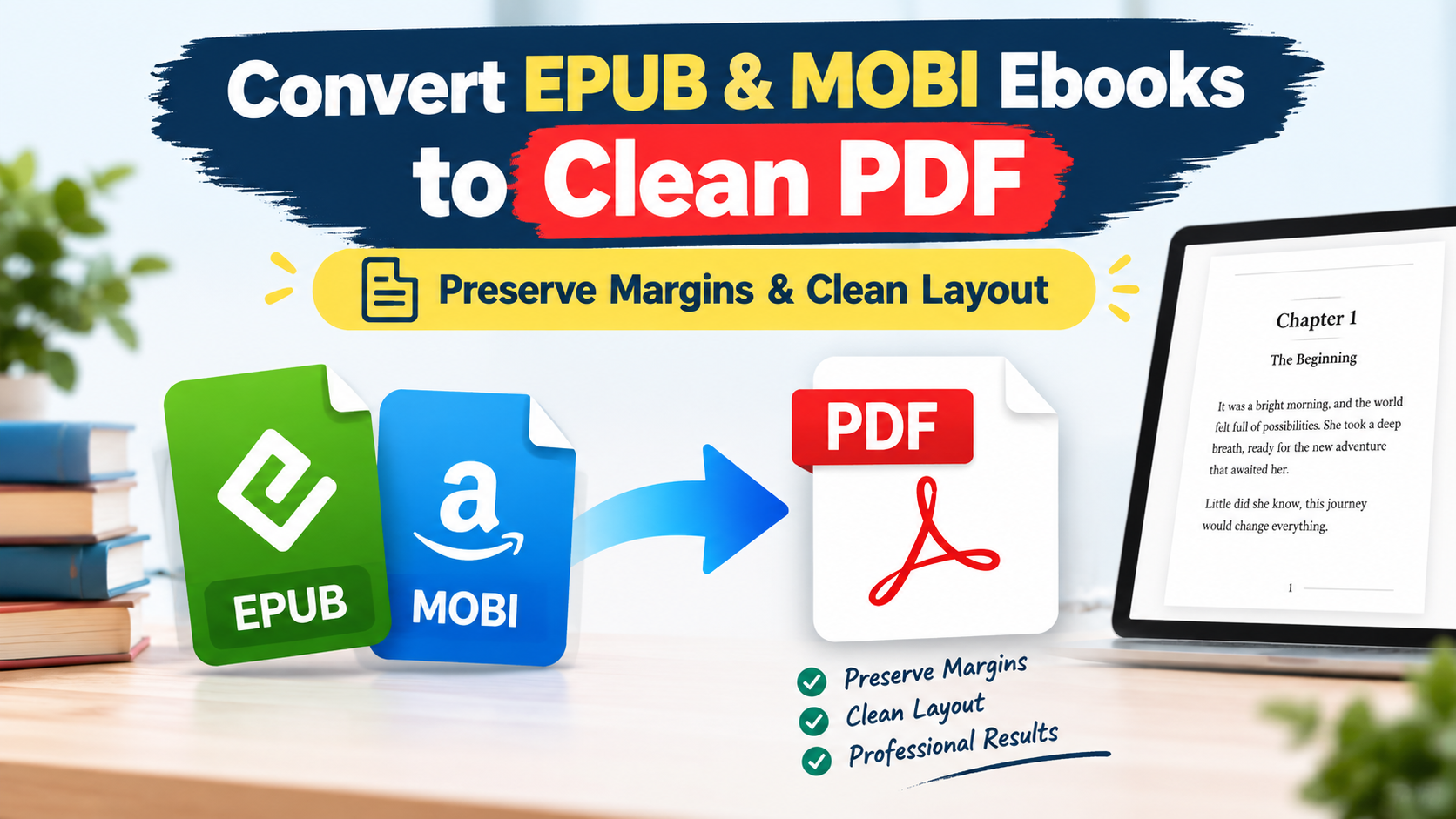 Convert EPUB to PDF with Clean Margins and Formatting in Piludi Ebook Converter