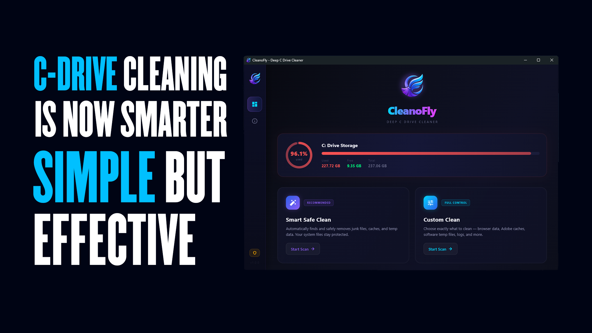 CleanoFly – C Drive Cleaner Interface